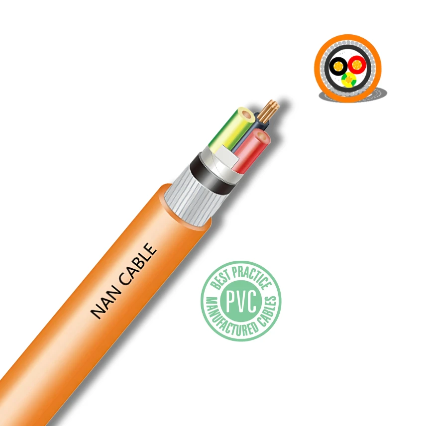 Orange XLPE PVC SWA 2C+E & 3C+E 0.6 1kV Circular